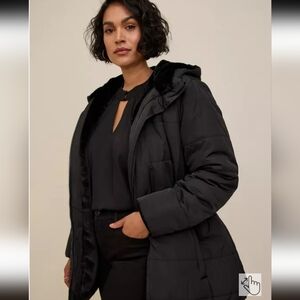 Torrid fit and flare puffer jacket